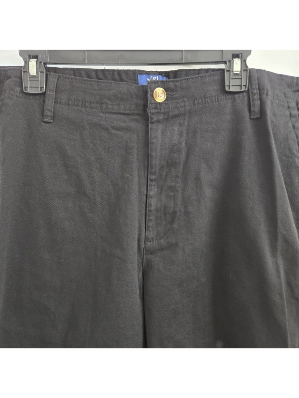 NWT George Above The Knee  GE Flat Front Shorts Size 40 X 9- Black Soot